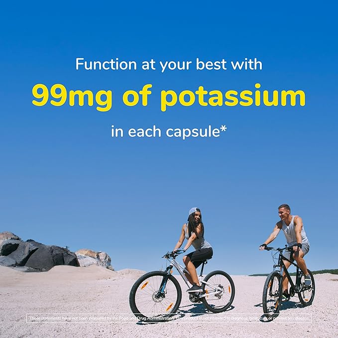 Twinlab Potassium Caps - Electrolyte Supplement for Muscle, Heart & Tissue Health - 180 Capsules, 99 mg (Pack of 2)