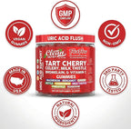 Clean Nutra Tart Cherry Gummies Uric Acid Flush Celery Milk Thistle Bromelain Vitamin C Magnesium Citrus Bergamot Ginger Stinging Nettle Leaf Chamomile Berberine Quercetin Support 60 Gummy Vitamins