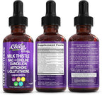 Milk Thistle NAC Liver Cleanse Detox & Repair Supplement Liver Support Liquid Drops with Dandelion Extract, Artichoke, Chanca Piedra, Beet Root, Choline, L-Glutathione, Ginger, Burdock, Schisandra (2)
