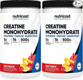Nutricost Creatine Monohydrate Powder (Fruit Punch, 500 Gram) (Pack of 2)