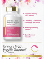 Carlyle Urinary Tract Health for Women | 120 Capsules | Relief for Women | with D-Mannose, Cranberry Complex & Probiotics | Non-GMO, Gluten Free