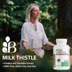 Bronson Milk Thistle Silymarin Marianum & Dandelion Extract Liver Health Support, Antioxidant Support, Detox, 250 Capsules