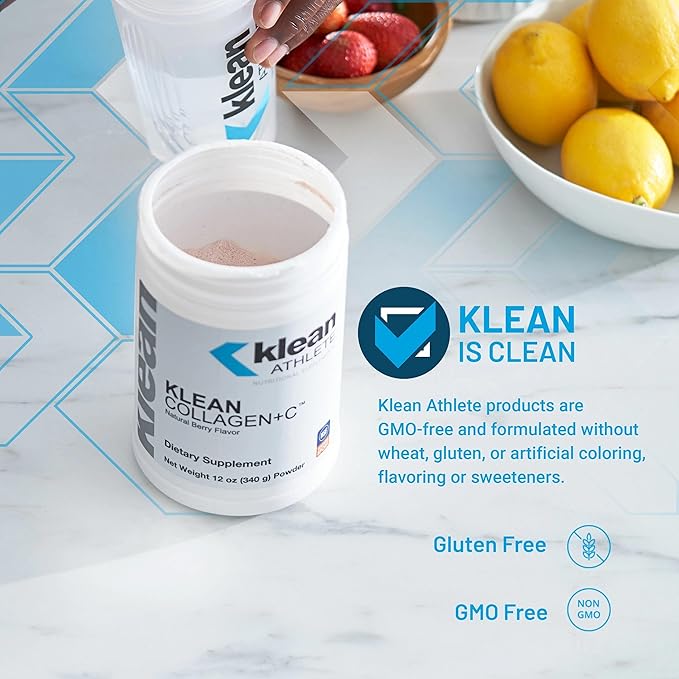 Klean Athlete Klean Collagen+C | Collagen Peptides with Vitamin C for Joint and Connective Tissue Support | 10.7 Ounces | Unflavored