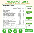 Lutein 20 mg with Zeaxanthin Gummies, Lutein and Zeaxanthin Supplements with Eye Vitamins C, E, Bilberry for Eye Health - 120Cts