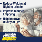 SUPER BETA PROSTATE Advanced – Reduce Bathroom Trips, Promote Sleep, Support Bladder Emptying. Prostate Supplement for Men with Beta Sitosterol, not Saw Palmetto (180 Caplets, 3-Pack)