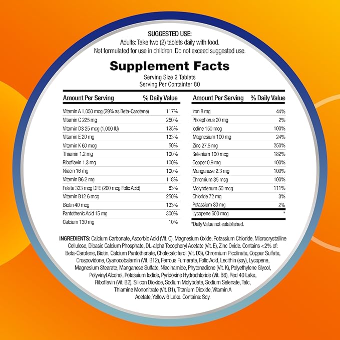 Centrum Minis Men's Daily Multivitamin for Men for Immune Support with Zinc and Vitamin C, 280 Mini Tablets, 140 Day Supply