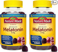 Nature Made Time Release Melatonin 3mg Gummies,100% Drug Free Sleep Aid for Adults,60 Melatonin Gummies,60 Day Supply,(Pack of 2)