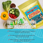 BodyBoost Colostrum Whole, 100% Bovine Colostrum Powder, Immune Booster Supplement with Immunoglobulin & Lactoferrin,Grass Fed Colostrum, Gut Health & Muscle Growth, Diverse Intake, 1 kg, 35 oz