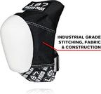 187 Killer Pads Pro Knee Pad, Black, Junior (Black/White, Medium)