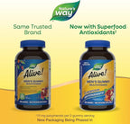 Nature's Way Alive! Men's Multivitamin Gummies,Supports Energy Metabolism*,Muscle Function*,Superfood Antioxidants(1),B-Vitamins,Vegetarian,Fruit Flavored,150 Gummies (Packaging May Vary),(Pack of 2)
