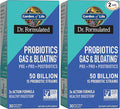Garden of Life Dr. Formulated Pre, Post & Probiotics Gas & Bloating Once Daily 3-in-1 Complete Prebiotics, Postbiotics & Probiotics – 50 Billion CFU, Non-GMO, Gluten-Free, 30 Day Supply, (Pack of 2)