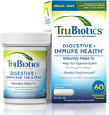 TruBiotics Probiotics for Digestive & Immune Health, Supports Regularity & Helps Relieve Abdominal Discomfort, Gas & Bloating, 2 Clinically Studied Probiotic Strains, Plus Prebiotics, 60 Capsules