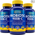 Nutrition Essentials Probiotics for Women and Men with Natural Lactase Enzyme & Prebiotic Fiber for Digestive Health - 80percent + Stronger Supplement for Gut Health Support - 3 Count of 60 Tablets