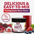 Force Factor Total Beets Energy Drink Mix, Superfood Beet Root Powder with Nitrates to Boost Energy and Support Circulation, Blood Flow, Nitric Oxide and Stamina, Heart Health Supplement, 30 Servings