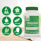 Health Thru Nutrition Ubiquinol 300mg 60 Softgels as Kaneka QH Reduced CoQ-10 | Stabilized - 3rd Party Tested | Enhanced Bioavailability | Cardiovascular & Mitochondria Function Support | Non-GMO