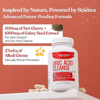 Moonstone Uric Acid Cleanse | Kidney Detox and Joint Support | Tart Cherry Powder, Celery Seed Extract & Alkali Citrate Complex | Urinary Alkalinization | Vegan & Gluten Free Supplements | 120 CT