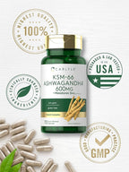 Carlyle KSM-66 Ashwagandha Capsules 600mg | 70 Count | with Melatonin 5mg | Potent Complex | Non-GMO, Gluten Free