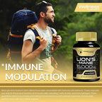 Lions Mane Supplement Capsules - 120 Count - Mushroom Supplement, Brain Supplements for Memory and Focus, Lion's Mane Mushroom Capsules - Cognitive & Immune Support, Focus Supplement - 2 Pack