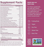 True Grace One Daily Women’s Multivitamin 40+ Fermented Minerals, Organic Adaptogens & Mushrooms Energy, Immune, Bone Support - Non-GMO - Iron, Gluten & Soy Free - 30 Vegan Tablets