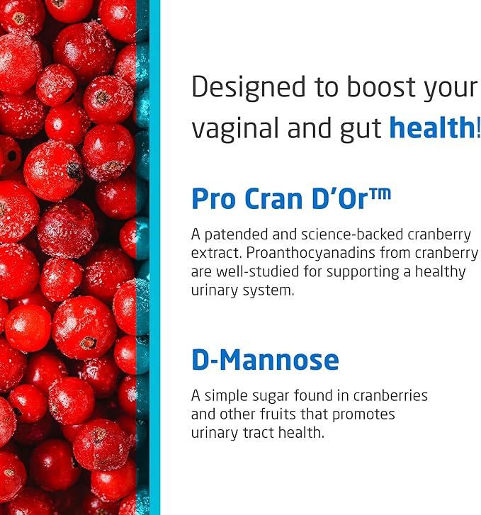 NutraBlast Vaginal Probiotics for Women Digestive, Intimate Balance, UT & Vaginal Health - 50 Billion CFU - 6 Strains, Prebiotics, Cranberry Extract & D Mannose - Womens Probiotic (30 Count)