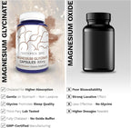 Magnesium Glycinate Capsules | 360 Count | Mineral Supplement | Magnesium Supplement | Supports Heart, Muscle, Nerve, and Bone Health