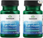 Swanson Synergistic Eye Health - Lutein and Zeaxanthin Supplement - 60 Softgels - Lutemax Lutein 20 mg and OmniXan Zeaxanthin 2 mg for Vision Support (2 Pack)