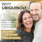 Qunol 100mg Ubiquinol, Powerful Antioxidant for Heart & Vascular Health, Essential for Energy Production, Natural Supplement Active Form of Coq10, 120 Count