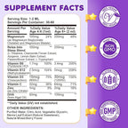 2 Pack Magnesium Glycinate Liquid for Kids - Magnesium Bisglycinate Drops with L-Theanine, Chamomile & Vitamin B6, B12, C, D3 for Sleep, Relaxation, Immune Support, Calm & Focus - 4 Fl Oz, Mixed Berry