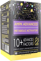 Actif AMPK Advanced Metabolic Activator with 10 Factors, Non-GMO, With Energy Support, 60 Capsules, Made in USA