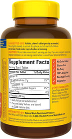 Nature Made Chewable L Theanine 200mg, L-Theanine Supplement for Stress Relief, 50 Chewable Tablets, 50 Day Supply