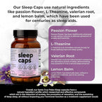 Santa Cruz Paleo Sleep Caps with L-Theanine, Lemon Balm, Passion Flower & Valerian Root, Melatonin-Free Nighttime Relaxation, Paleo & Keto Friendly, Sugar & Gluten Free, 30 Capsules