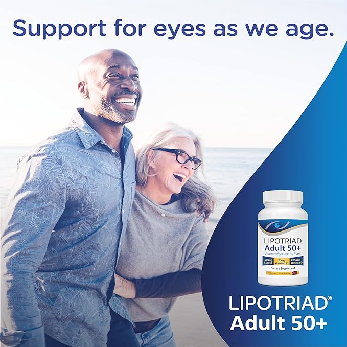 Lipotriad Eye Vitamin and Mineral Supplement - 90 Softgels, 3-Month Supply - Supplement with Lutein, Zeaxanthin and Omega 3 for Healthy Eyes