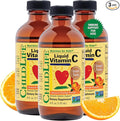 CHILDLIFE ESSENTIALS Liquid Vitamin C - Pure Vitamin C Liquid Supplement for Kids, Immune System Support, Great Taste - Natural Orange, 4 Fl Oz (Pack of 3)