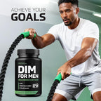 DIM Supplement for Men 300mg | Estrogen Blocker & Aromatase Inhibitor | Extra Strength Men’s Hormone Balance & Fitness Booster with Diindolylmethane Plus CDG & Broccoli Floret | Gluten-Free | 120 Ct