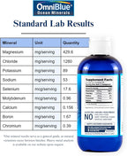 OmniBlue Ocean Minerals - 70+ Trace Minerals & Liquid Magnesium - Potassium, Chloride- Low Sodium - Natural Support for Sleep, Digestion, Regularity, Hydration & Electrolyte Balance (2-Pack 8oz)