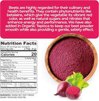 Super Organics Beet Root Powder – Organic Superfood Dietary Supplement, Vegan, USDA Certified Organic, Non-GMO, Gluten-Free, Pure Beta Vulgaris Beetroot, 6 oz