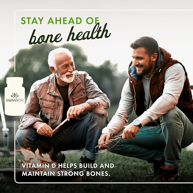 Swanson Vitamin D3 5,000 IU Bone, Immune, and Heart Health Supplement for Sun-Deprived Adults Seeking Bone, Immune, and Heart Support - 125 mcg Cholecalciferol (250 Softgels)