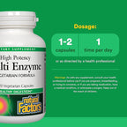 Natural Factors, High Potency Multi Enzyme Vegetarian Formula, Plant-Based Digestive Aid, 120 Capsules