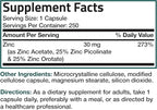 Bronson Zinc Triple Play 30mg Triple Coverage Immune Support with Zinc Acetate, Picolinate & Orotate - Immune, Antioxidant & Skin Health Support - 250 Vegetarian Capsules