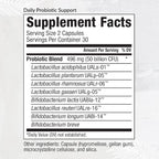 Equilife Daily Probiotic Support, 50 Billion CFU, 8 Probiotic Strains, Digestive and Gut Health Supplement for Men and Women, Gluten Free, Soy and Dairy Free, Non GMO, American Made, 60 Capsules