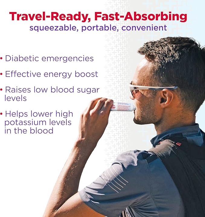 Insta-Glucose Gel, Convenient Fast Acting Glucose for Blood Sugar Support, Cherry Flavor, 1.09 Oz (Pack of 3)
