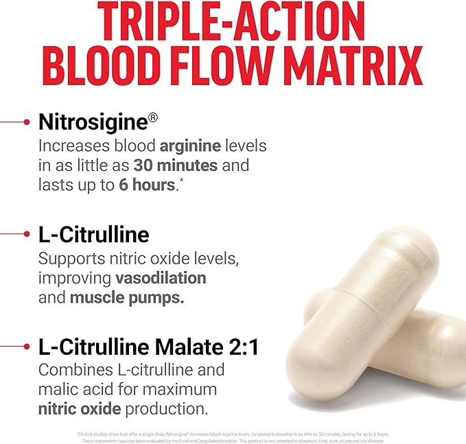 Force Factor Nitric Oxide Booster,Fast-Acting Formula with L-Arginine,Boosts Nitric Oxide Levels,Maximize Muscle Pumps,Enhance Endurance,Improve Circulation,120 Capsules,(Pack of 2)