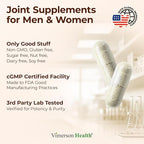 Joint Support Supplement with Glucosamine Sulfate, Hyaluronic Acid, Boswellia & MSM – Supports Joint Health, Mobility & Bone Strength – for Daily Use – FSA Eligible 60 Capsules