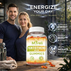 Pantothenic Acid Gummies - Vegetarian Vitamin B5 Supplement, D-Calcium Pantothenate Formula, Non-GMO, Gluten Free, 60 Chewables, Gelatin Free, Soy Free, Dairy Free, No Artificial Colors