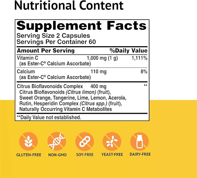Ester-C 500 mg with Citrus Bioflavonoids American Health Products 60 VCaps