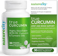 NatureCity True-Curcumin Turmeric Supplement | Non-GMO Tumeric and Curcumin 500mg Curcuma Capsules Vitamin Supplements | Up to 700% Increase in Absorption (30 Day Supply) | Supports Joints