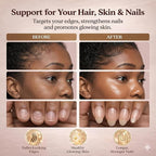 Hair Growth Gummies for Black Women, with Biotin-Silica Complex (5000mg Biotin) & Vitamin D (30mcg), Supports Healthy Hair Growth & Strength, Skin & Nail Care, Non-GMO, 60 Gummies