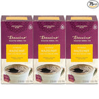 Teeccino Hazelnut Herbal Tea - Rich & Roasted Herbal Tea That’s Caffeine Free & Prebiotic for Natural Energy, 25 Tea Bags (Pack of 3)