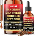 12in1 Dandelion Root Liquid Extract with Milk Thistle, Artichoke Extract, Turmeric, Beet Root, N-Acetyl Cysteine and 6 More Herbals - 1 Fl Oz - 60 Days Supply