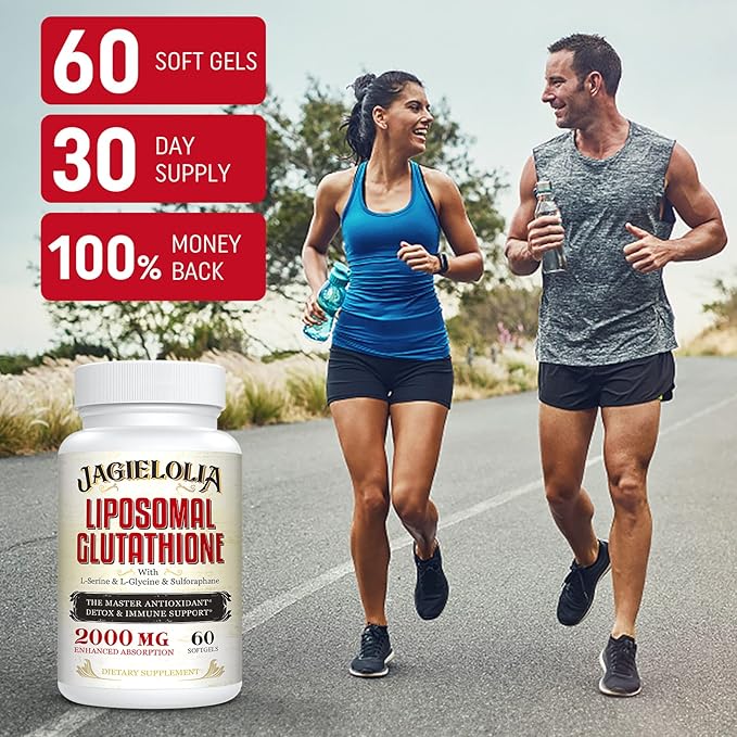 Liposomal Glutathione 2000 mg with L-Serine, L-Glycine & Sulforaphane – Active L-Glutathione Unique Formulation to Enhance Absorption - Master Antioxidant, Detoxifying & Immune | 120 Softgels